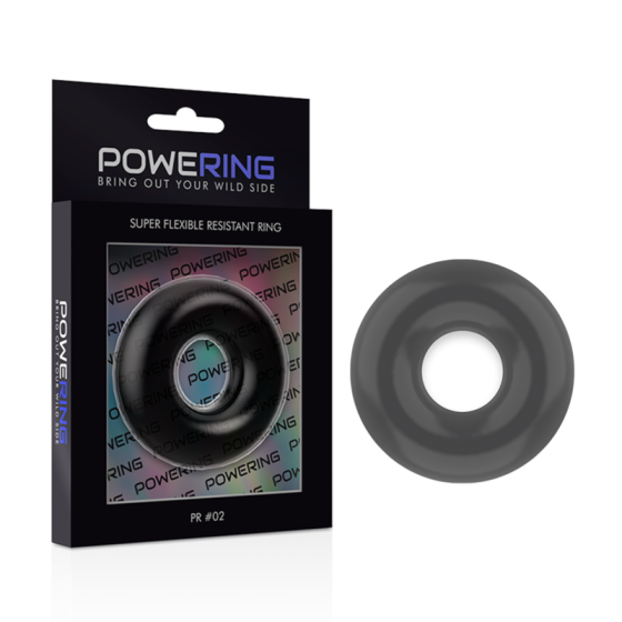 POWERING - SUPER FLEXIBLE AND RESISTANT PENIS RING 4.5CM BLACK POWERING - 6