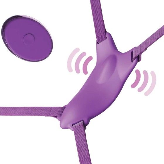 FANTASY FOR HER - BUTTERFLY HARNESS, VIBRATING RECHARGEABLE & REMOTE CONTROL PURPLE FANTASY FOR HER - 1