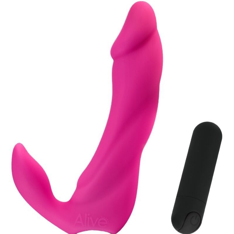 ALIVE - BIFUN PRO VIBRATOR DILDO PINK 14.9 CM ALIVE - 2