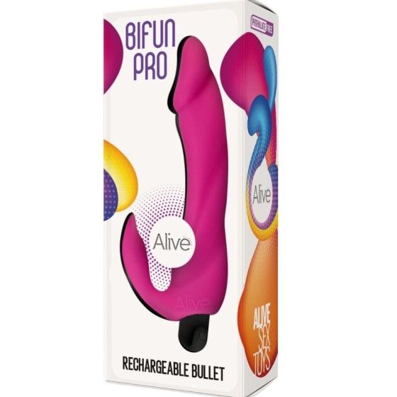 ALIVE - BIFUN PRO VIBRATOR DILDO PINK 14.9 CM ALIVE - 3