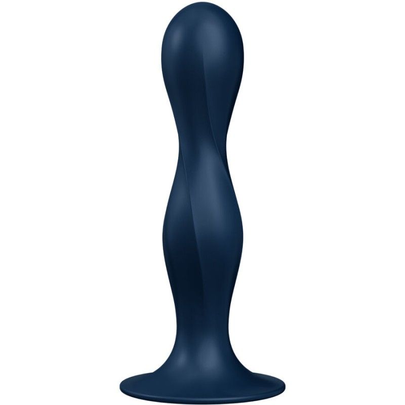 SATISFYER - DOUBLE BALL-R SILICONE DILDO BLUE SATISFYER PLUGS - 1