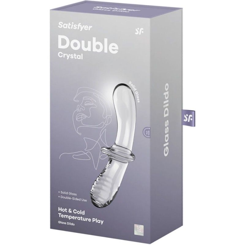 SATISFYER - DOUBLE CRYSTAL DILDO TRANSPARENT SATISFYER CRYSTAL - 5