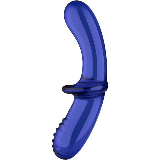 SATISFYER - DOUBLE CRYSTAL DILDO BLUE SATISFYER CRYSTAL - 1