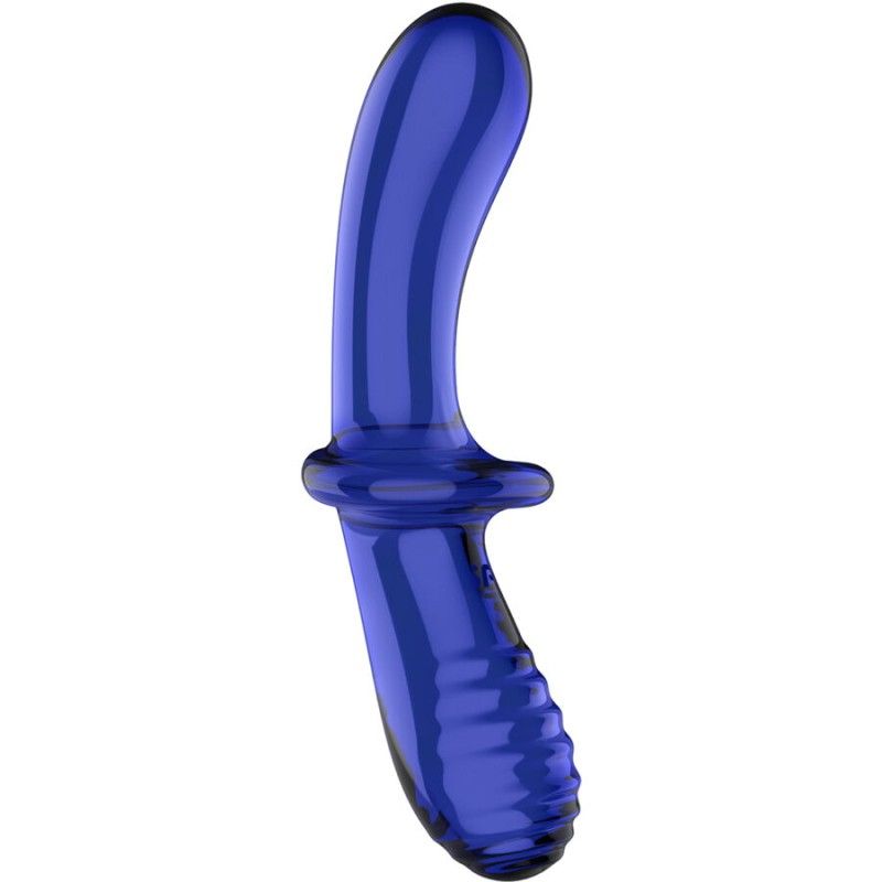 SATISFYER - DOUBLE CRYSTAL DILDO BLUE SATISFYER CRYSTAL - 2