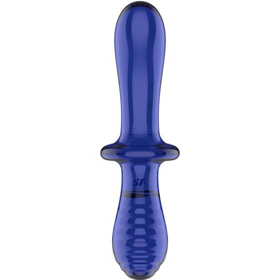 SATISFYER - DOUBLE CRYSTAL DILDO BLUE SATISFYER CRYSTAL - 3