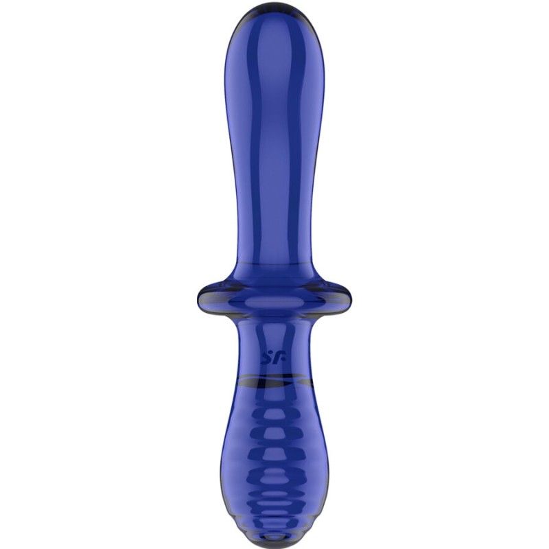 SATISFYER - DOUBLE CRYSTAL DILDO BLUE SATISFYER CRYSTAL - 3