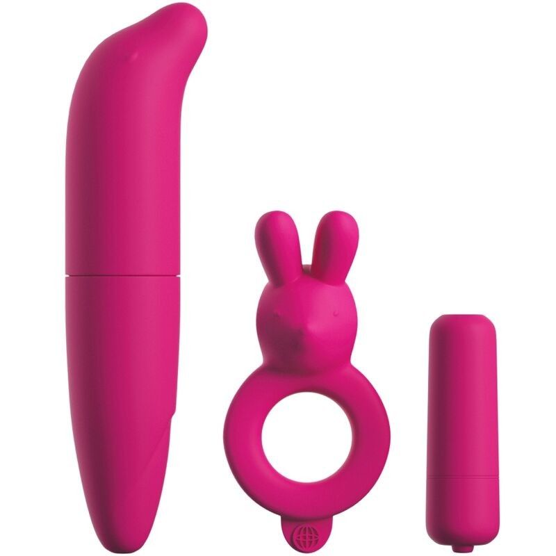 CLASSIX - KIT FOR COUPLES WITH RING, BULLET AND STIMULATOR PINK CLASSIX - 1