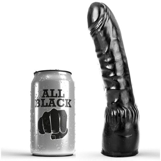 ALL BLACK - DILDO BLACK REALISTIC 20 CM ALL BLACK - 1