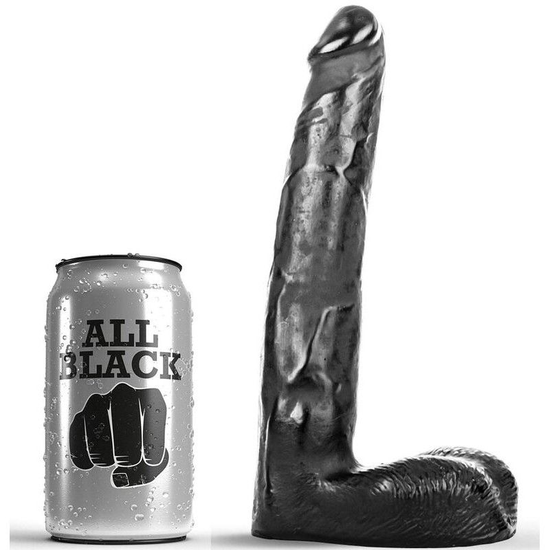 ALL BLACK - DILDO REALISTIC 21 CM ALL BLACK - 1