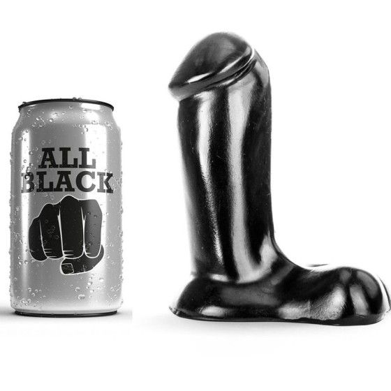ALL BLACK - DILDO REALISTIC 14 CM ALL BLACK - 1