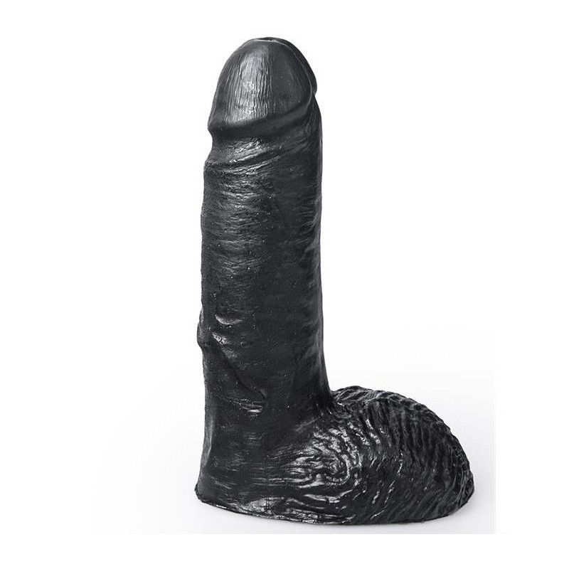 HUNG SYSTEM - REALISTIC DILDO BLACK COLOR CESAR 19 CM HUNG SYSTEM - 1