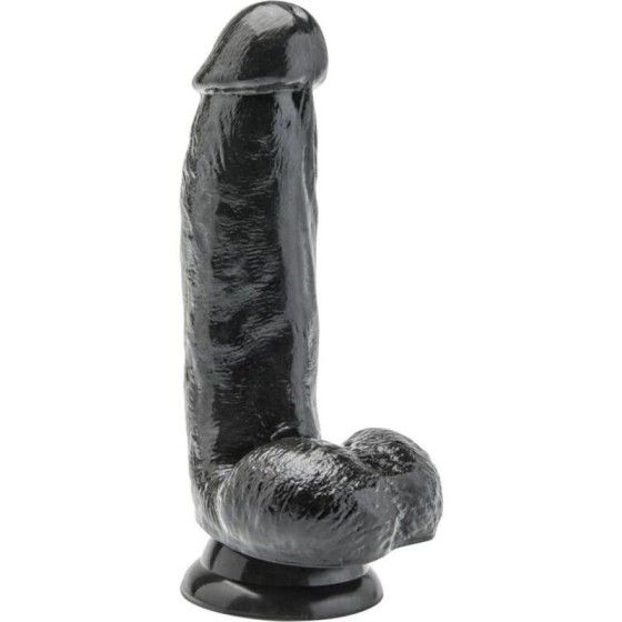 GET REAL - DILDO 12 CM WITH BALLS BLACK GET REAL - 1