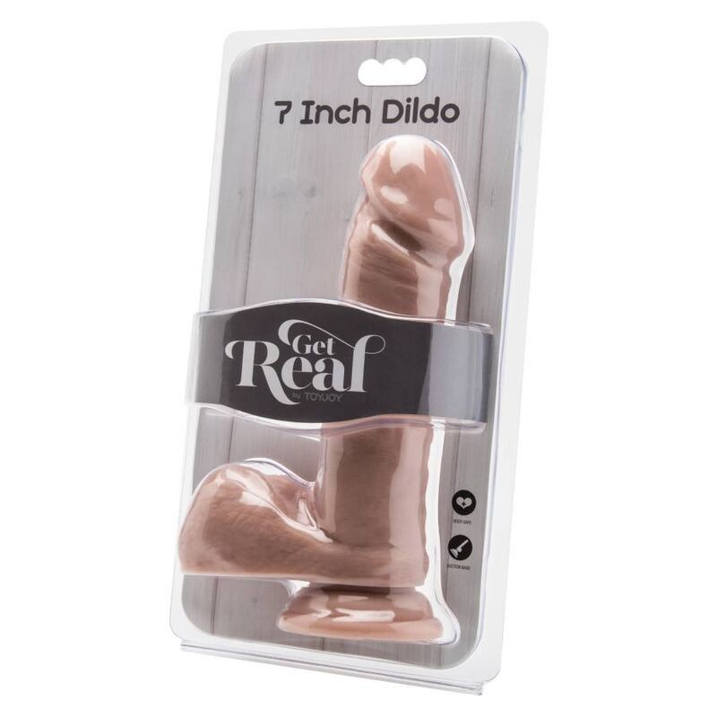 GET REAL - DILDO 18 CM WITH BALLS SKIN GET REAL - 2