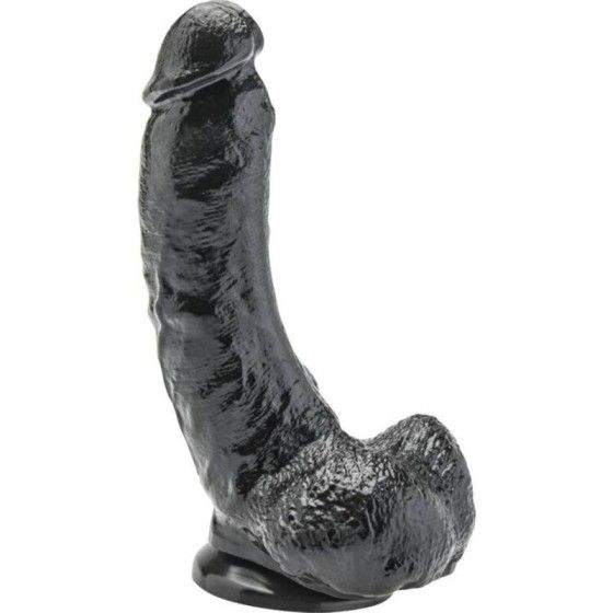 GET REAL - DILDO 20,5 CM WITH BALLS BLACK GET REAL - 1