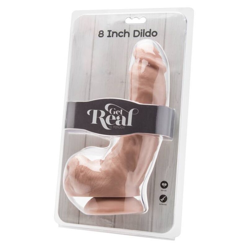 GET REAL - DILDO 20,5 CM WITH BALLS SKIN GET REAL - 2