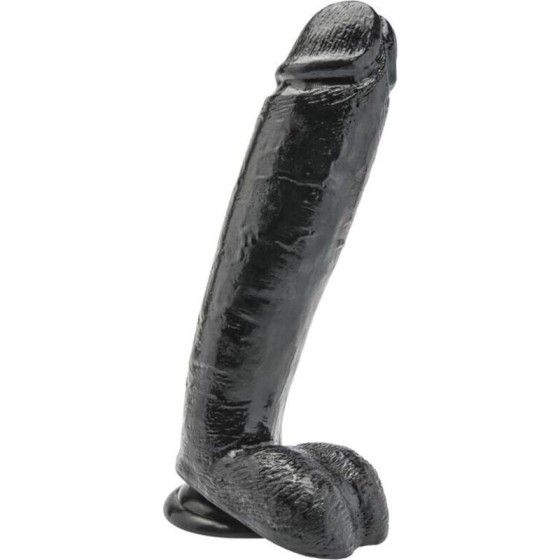 GET REAL - DILDO 25,5 CM WITH BALLS BLACK GET REAL - 1