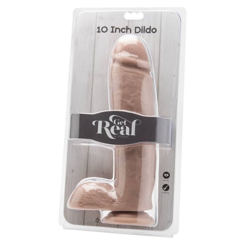GET REAL - DILDO 25,5 CM WITH BALLS SKIN GET REAL - 2