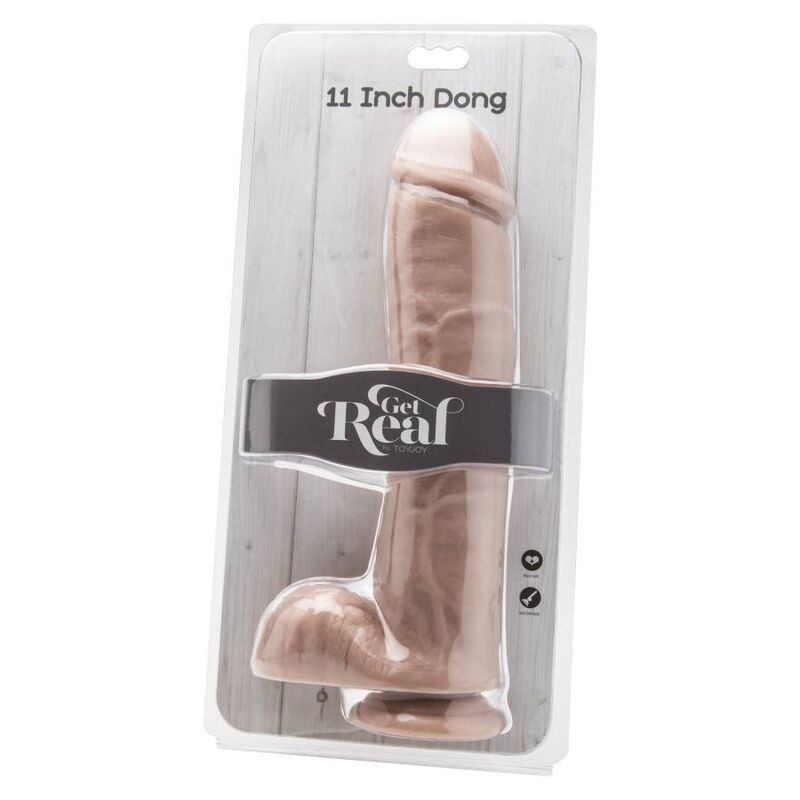 GET REAL - DILDO 28 CM WITH BALLS SKIN GET REAL - 2