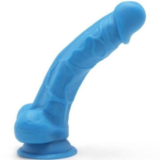 GET REAL - HAPPY DICKS 19 CM WITH BALLS BLUE GET REAL - 1