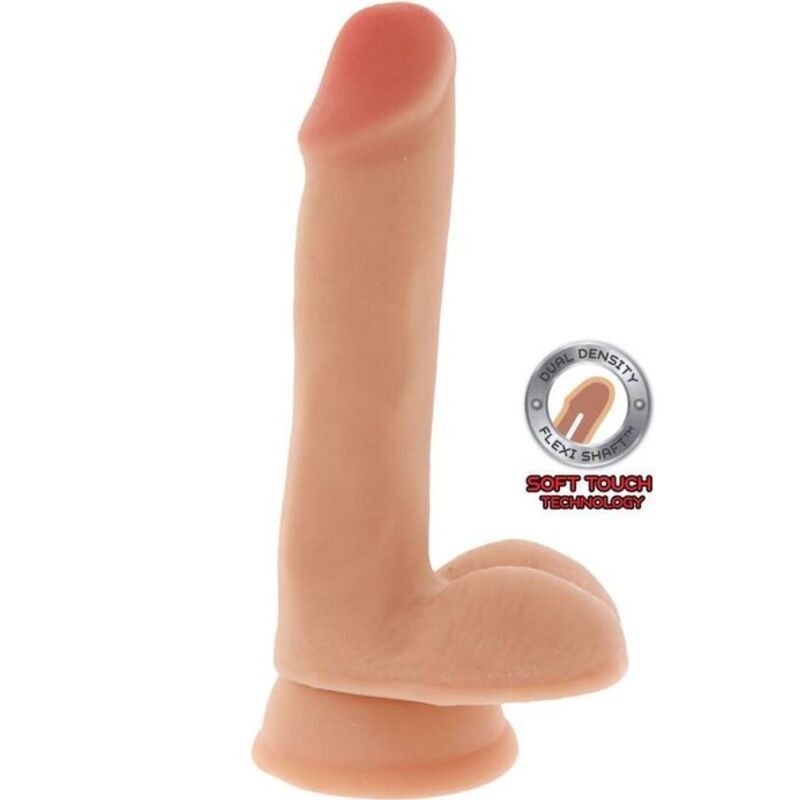 GET REAL - DUAL DENSITY DILDO 17 CM BALLS SKIN GET REAL - 1