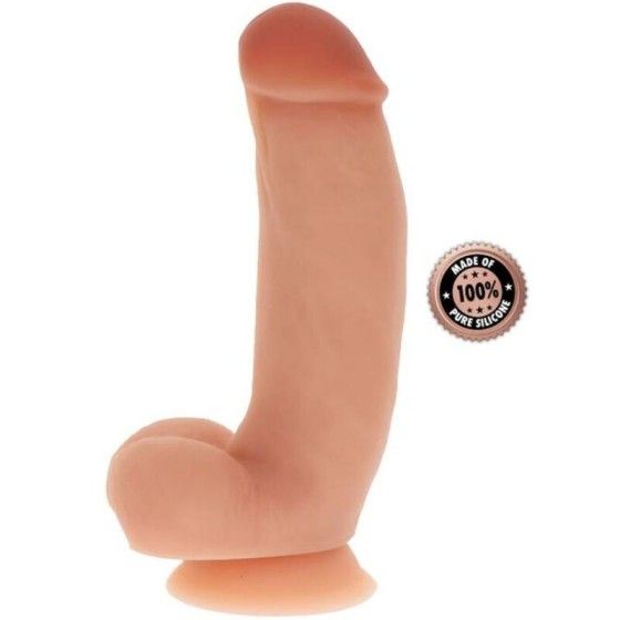 GET REAL - SILICONE DILDO 18 CM W BALLS SKIN GET REAL - 1