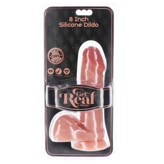GET REAL - SILICONE DILDO 20,5 CM W BALLS SKIN GET REAL - 4