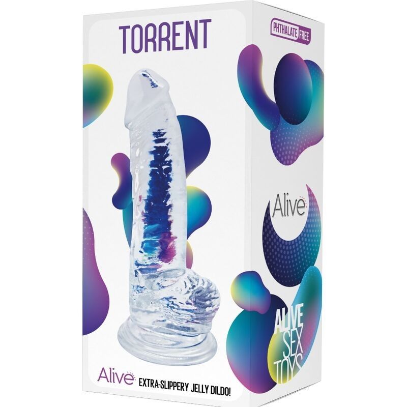 ALIVE - TORRENT REALISTIC PENIS TRANSPARENT 20.6 CM ALIVE - 2