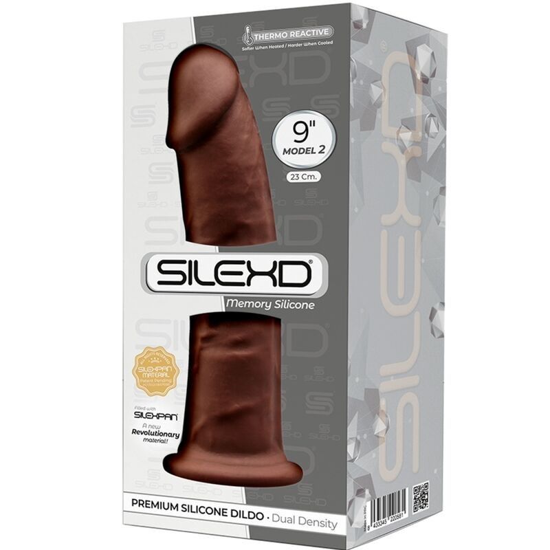 SILEXD - MODEL 2 REALISTIC PENIS PREMIUM SILEXPAN SILICONE BROWN 23 CM SILEXD - 3