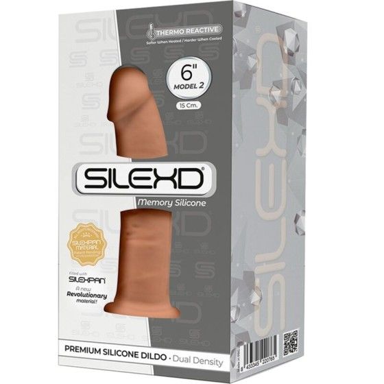 SILEXD - MODEL 2 REALISTIC PENIS PREMIUM SILEXPAN SILICONE CARAMEL 15 CM SILEXD - 3