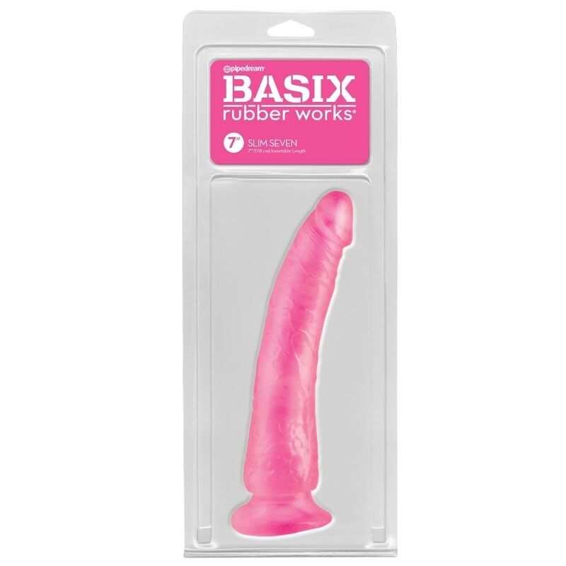 BASIX - JELLY PENIS SLIM 19 CM PINK BASIX - 2