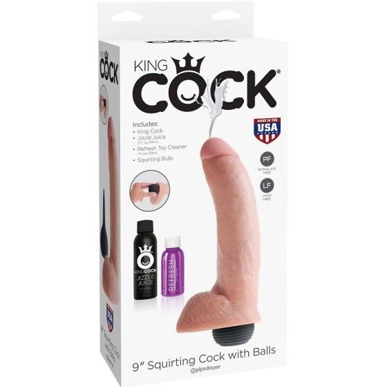 KING COCK - REALISTIC NATURAL EJACULATOR PENIS 22.86 CM KING COCK - 3