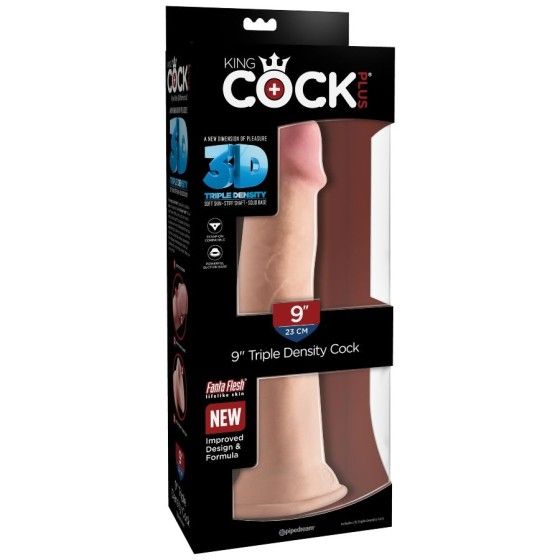 KING COCK - TRIPLE DENSITY DILDO 23 CM KING COCK PLUS - 6