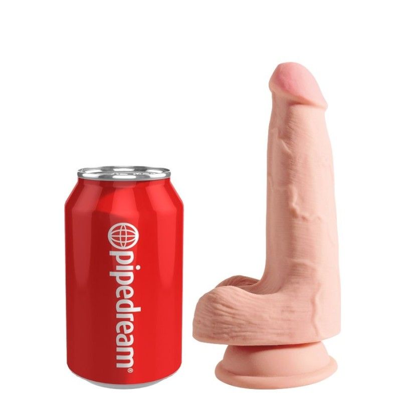 KING COCK - TRIPLE DENSITY DILDO 13 CM WITH TESTICLES KING COCK PLUS - 2