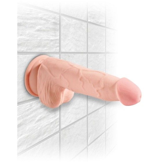 KING COCK - TRIPLE DENSITY DILDO 13 CM WITH TESTICLES KING COCK PLUS - 5