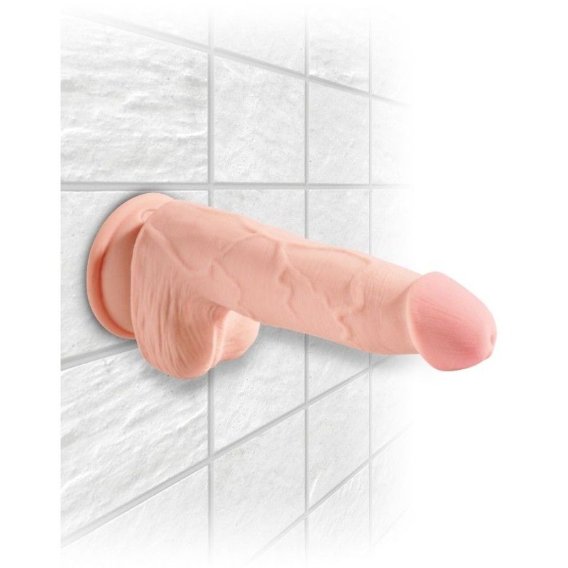KING COCK - TRIPLE DENSITY DILDO 13 CM WITH TESTICLES KING COCK PLUS - 5