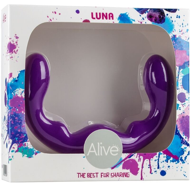 ALIVE - LUNA DILDO DOUBLE PENETRATION VIOLET SILICONE 25 CM ALIVE - 2