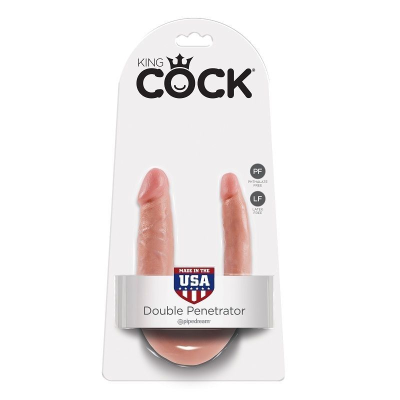 KING COCK - U-SHAPED SMALL DOUBLE TROUBLE FLESH 12.7 CM KING COCK - 1
