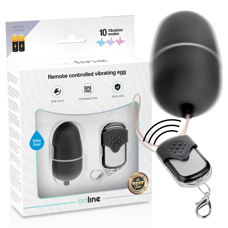 ONLINE - REMOTE CONTROL VIBRATING EGG M BLACK ONLINE - 2