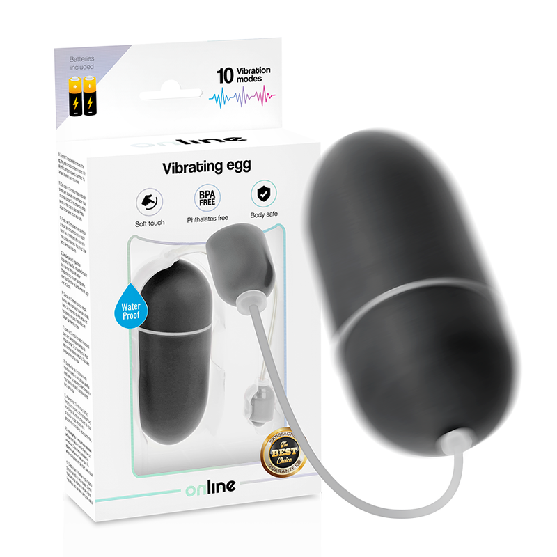 ONLINE - WATERPROOF VIBRATING EGG BLACK ONLINE - 2