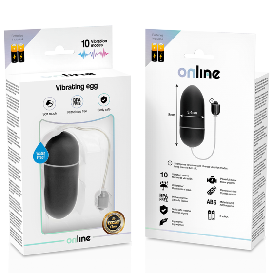 ONLINE - WATERPROOF VIBRATING EGG BLACK ONLINE - 5