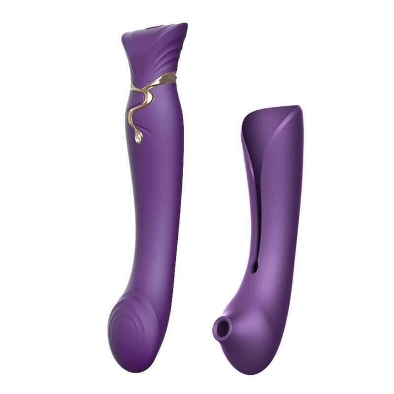 ZALO - QUEEN SET PULSE WAVE CLIT STIM PURPLE ZALO - 1