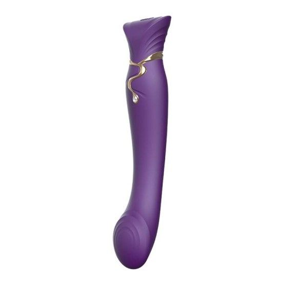 ZALO - QUEEN SET PULSE WAVE CLIT STIM PURPLE ZALO - 3