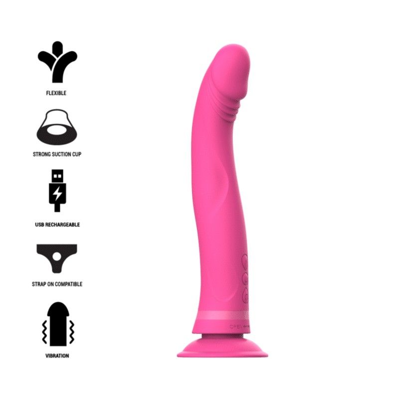 INTENSE - MICHELANGELO PINK SILICONE VIBRATOR DILDO INTENSE FUN - 1