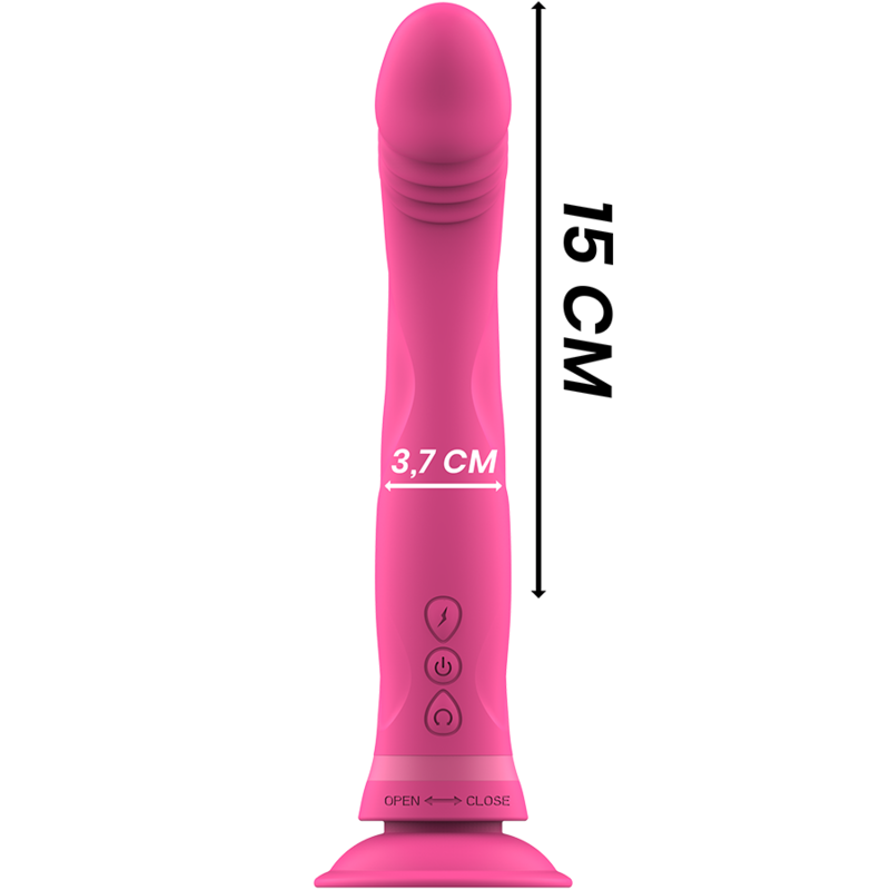 INTENSE - MICHELANGELO PINK SILICONE VIBRATOR DILDO INTENSE FUN - 5