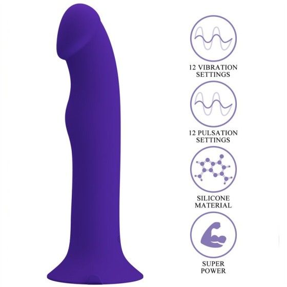 PRETTY LOVE - MURRAY YOUTH VIBRATING DILDO & RECHARGEABLE VIOLET PRETTY LOVE YOUTH - 7