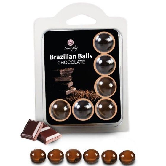 SECRETPLAY - SET 6 BRAZILIANS BALLS CHOCOLATE SECRETPLAY COSMETIC - 1