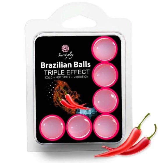 SECRETPLAY - SET 6 BRAZILIAN BALLS TRIPLE EFFECT SECRETPLAY COSMETIC - 1