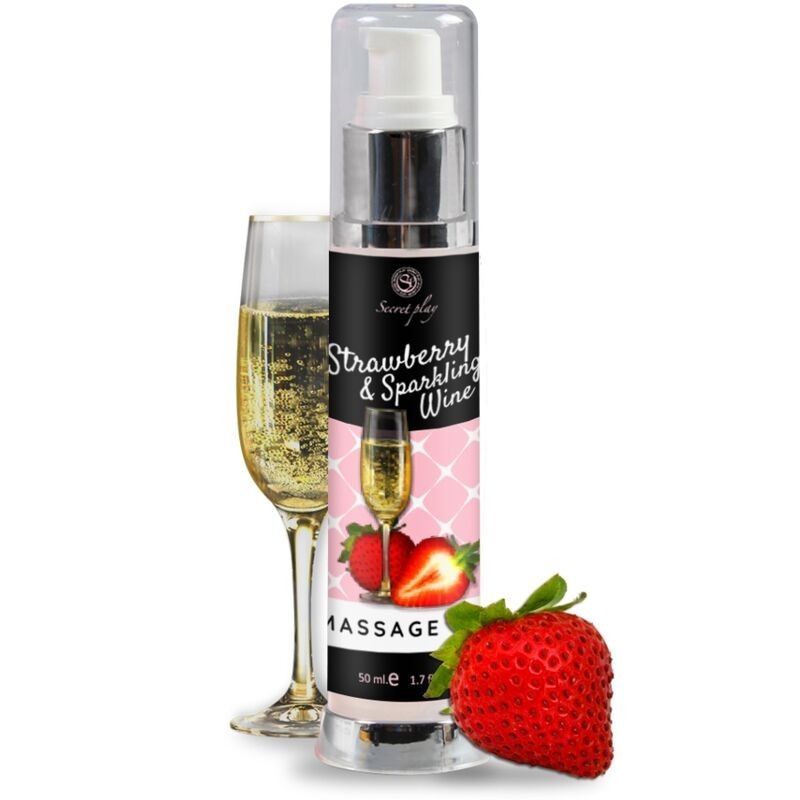 SECRETPLAY - STRAWBERRY & SPARKLING WINE MASSAGE OIL 50 ML SECRETPLAY COSMETIC - 1