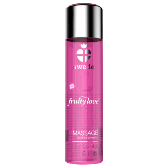 SWEDE - FRUITY LOVE WARMING EFFECT MASSAGE OIL PINK RASPBERRY AND RHUBARB 120 ML SWEDE - 1
