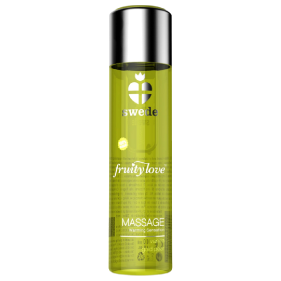 SWEDE - FRUITY LOVE WARMING EFFECT MASSAGE OIL VANILLA AND GOLD PEAR 120 ML SWEDE - 1